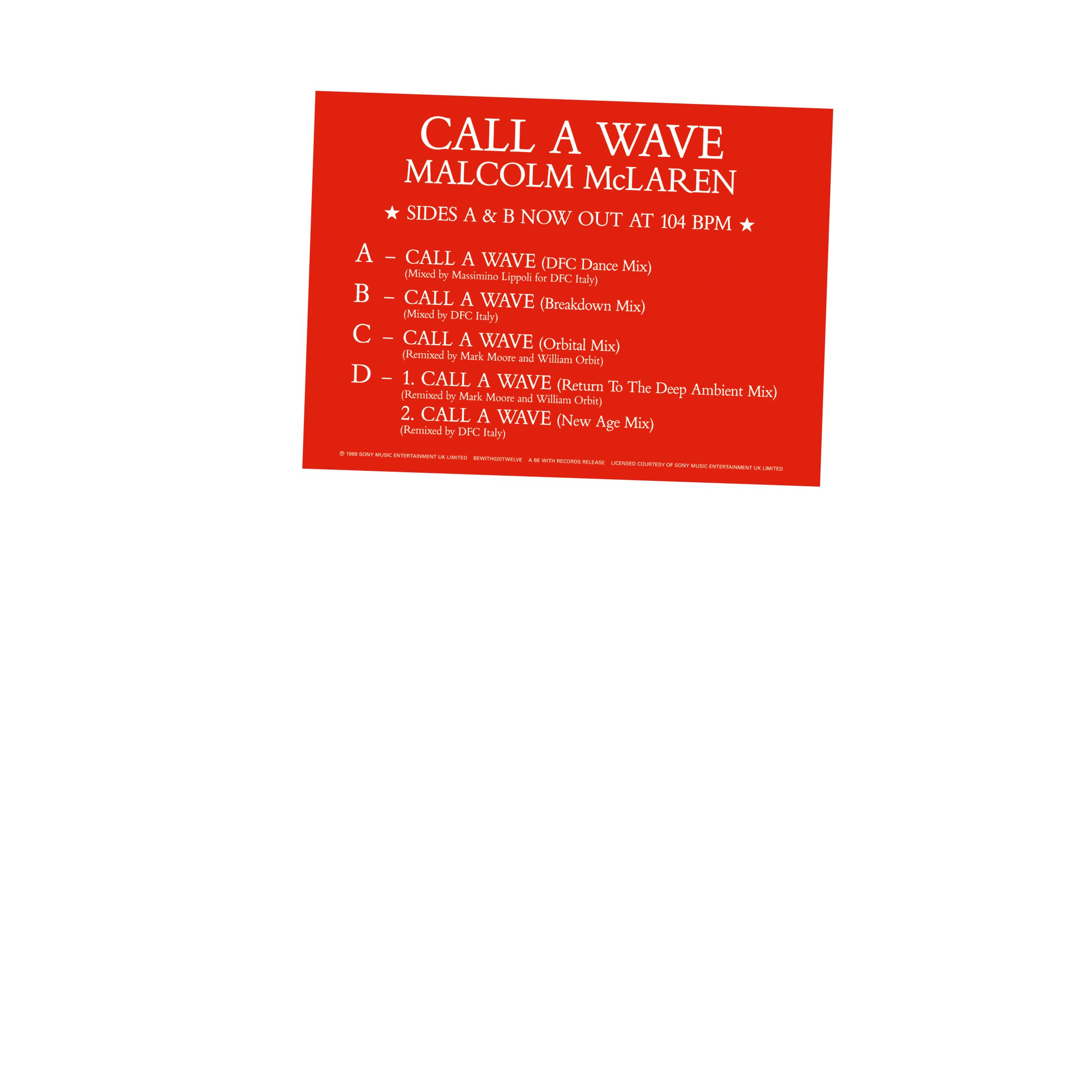 CALL A WAVE REMIXES (2x12 inch) -pre-order- - ɥĤ