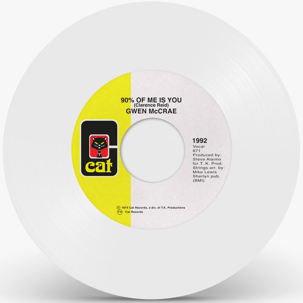 90% OF ME IS YOU (WHITE VINYL REPRESS) (7 inch)