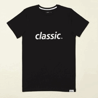 CLASSIC MUSIC - WHITE COMPANY LOGO T-SHIRTS (BLACK:L size)